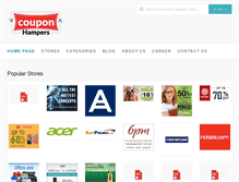 Tablet Screenshot of couponhampers.com